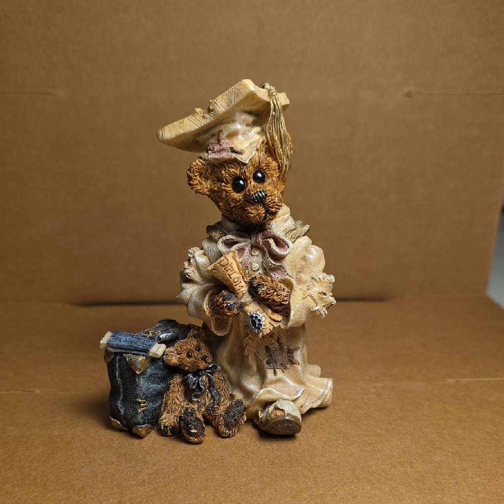 Charming Graduation Bear Figurine in Cream and Brown